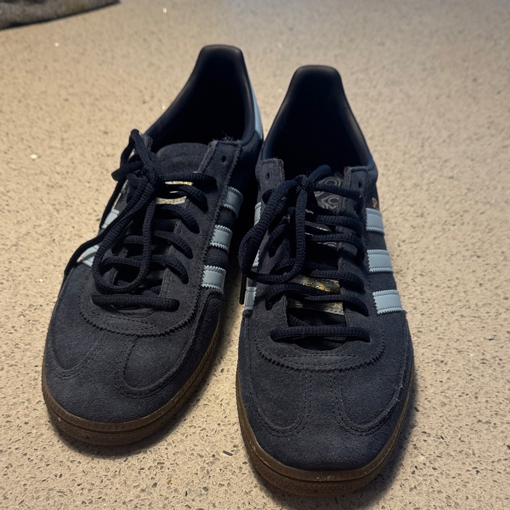 Adidas Men's Dark Gray Suede Sneakers